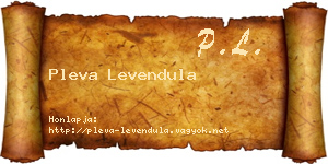 Pleva Levendula névjegykártya