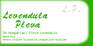 levendula pleva business card